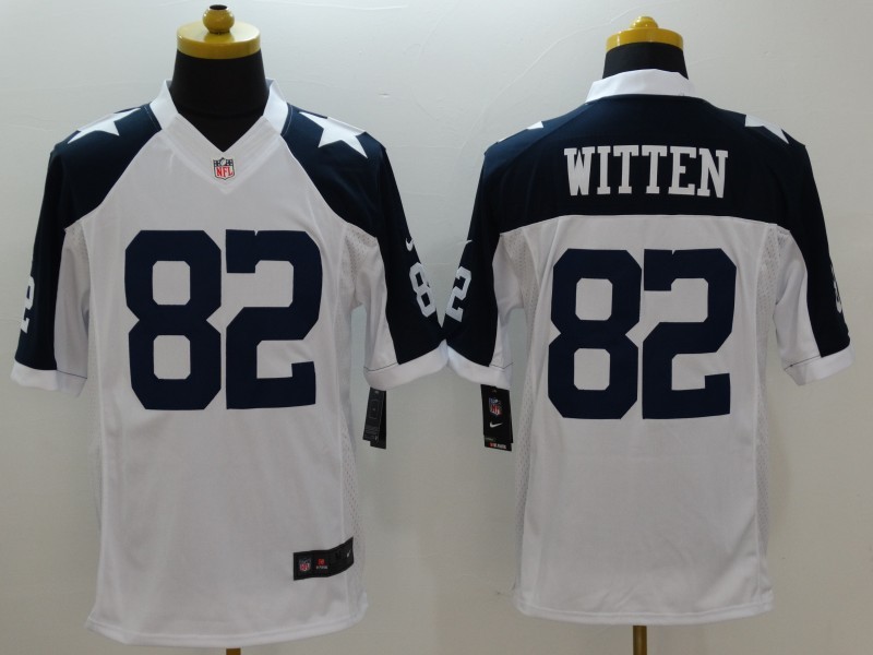 Dallas Cowboys 82 Witten White Thanksgiving 2015 Nike Limited Jersey